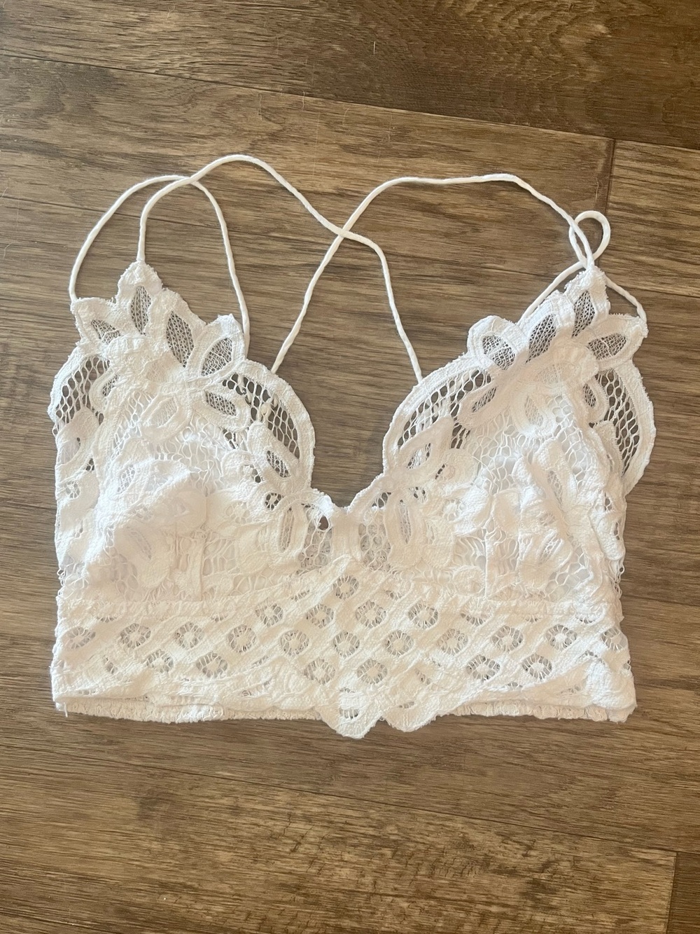 Free People White Lace Bralette